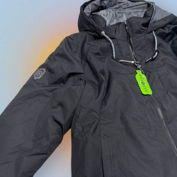 FREE COUNTRY Women's Small TRICLIMATE Black Hooded Jacket 3-IN-1 - Picture 6 of 8